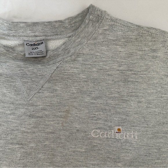 Carhartt Other - Vintage Carhartt K130 Midweight Crewneck Sweatshirt - Light Grey - XXL